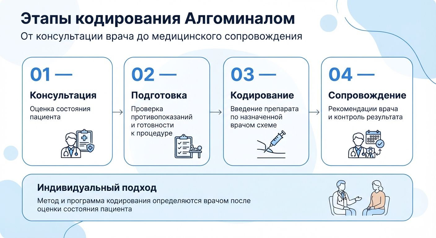 Кодирование препаратом «Алгоминал» в Мурманске инфографика