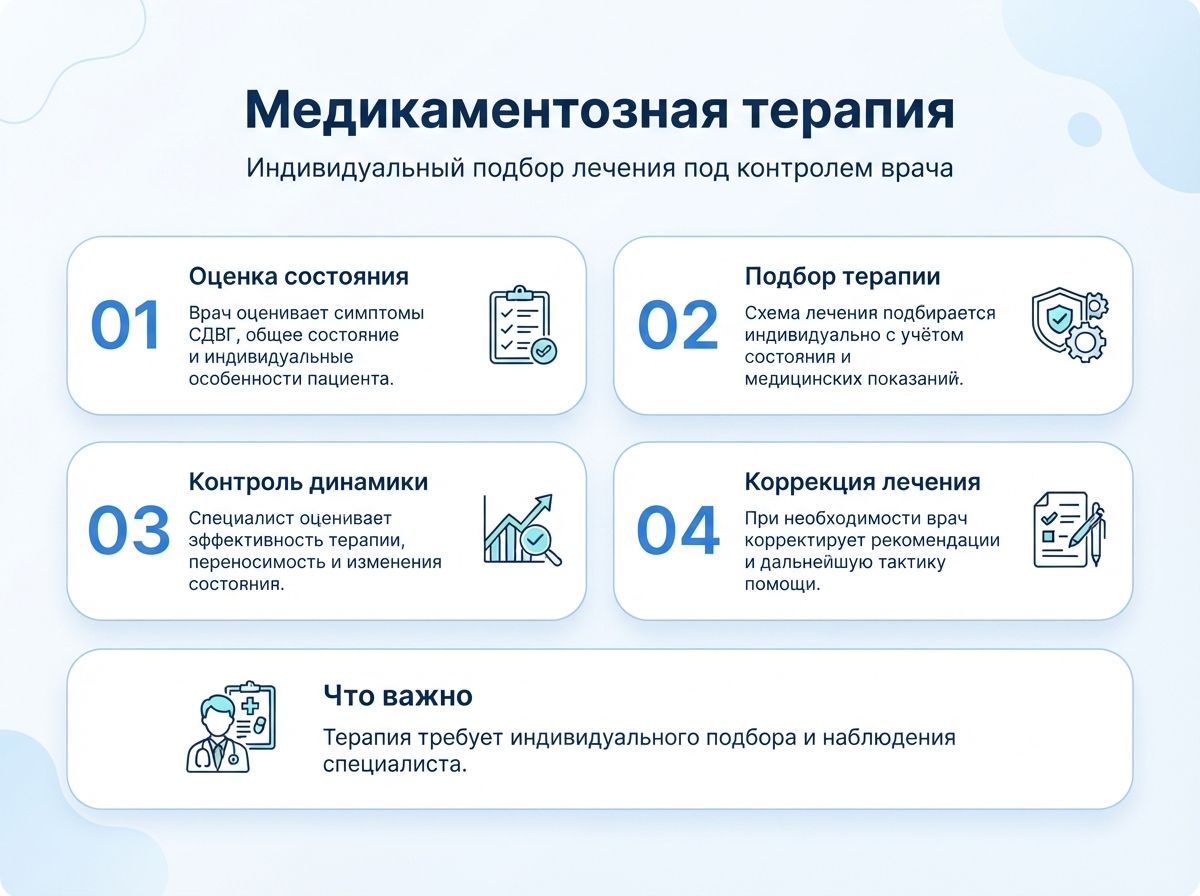 Лечение СДВГ в Мурманске у детей и взрослыхинфографика